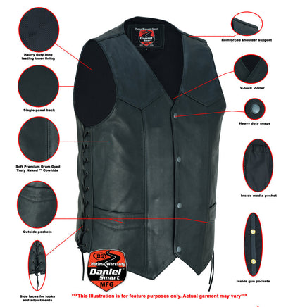 RC Men's Gold Traditional Vest - Black