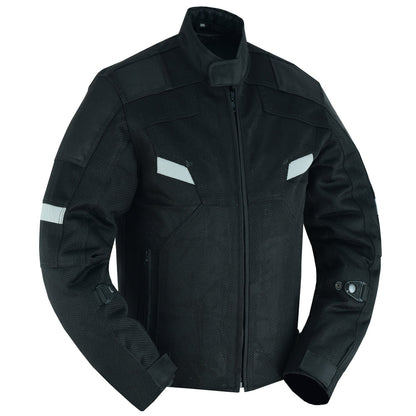 RC Mens Performance Mesh Motorcycle Jacket – Black