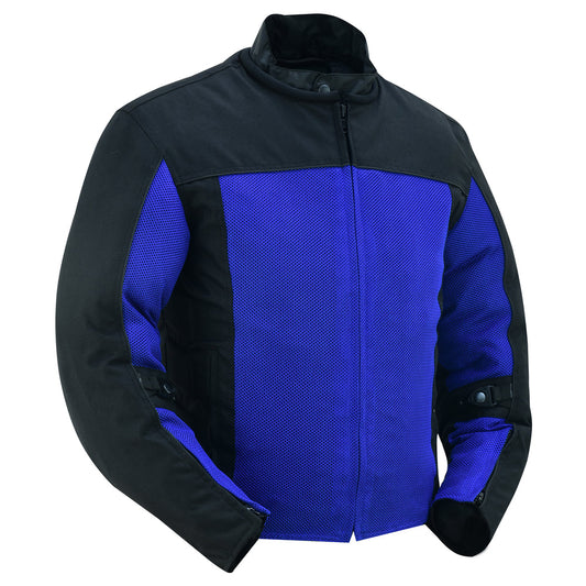 RC Cross Wind Micro Mesh Mens Motorcycle Jacket - Blue