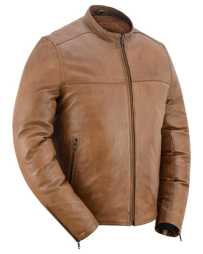 Rustic Stunner Men's Brown Fashion Leather Jacket