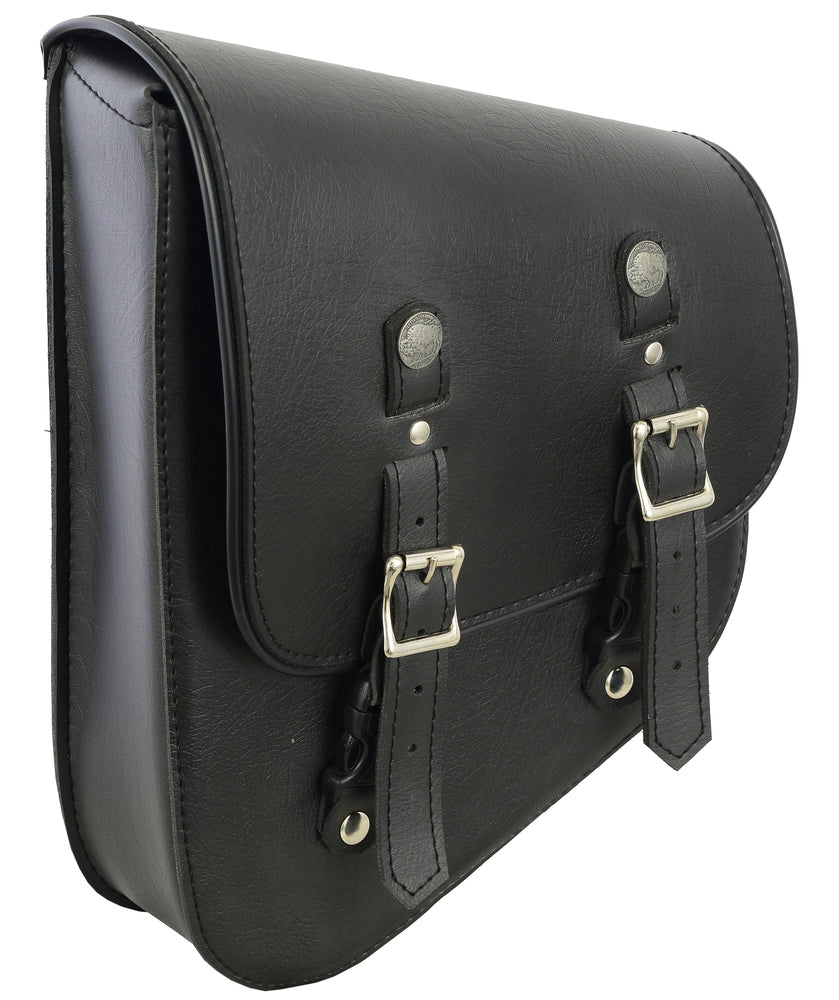 RC Left Side Synthetic Leather Swing Arm Bag W/ Buffalo Snaps