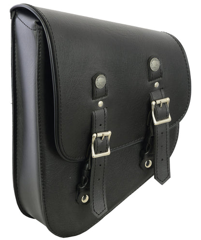 RC Left Side Synthetic Leather Swing Arm Bag W/ Buffalo Snaps