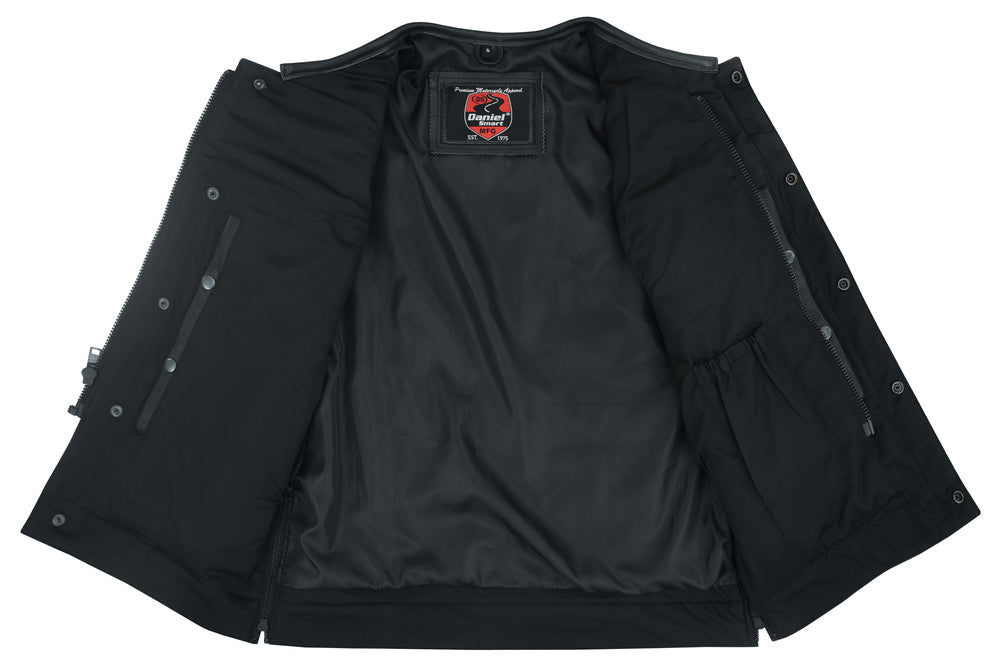 RC Black Horse Men's Leather Motorcycle Vest
