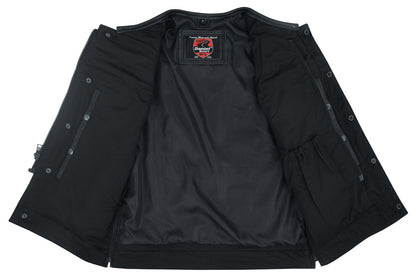 RC Black Horse Men's Leather Motorcycle Vest