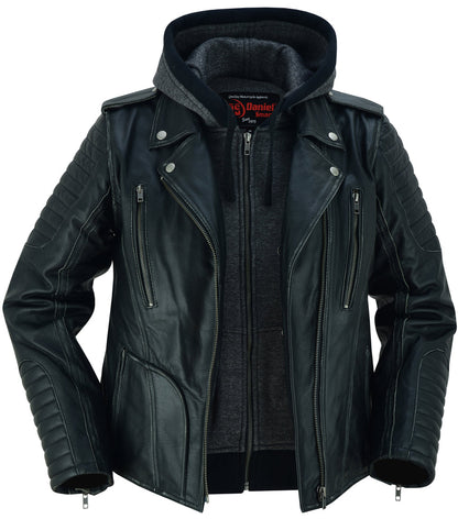 DS Women's M/C Jacket with Rub-Off Finish