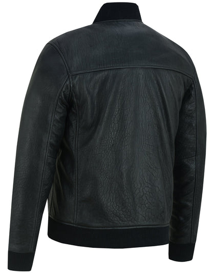 Stalwart Men's Fashion Leather Bomber Jacket