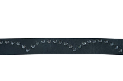 BLT2014 Super Cool Curved Pattern Studded Leather Belt