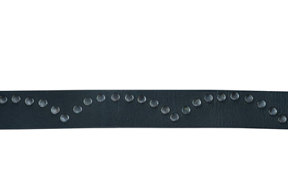 BLT Super Cool Curved Pattern Studded Leather Belt