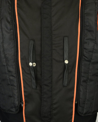 RC Men’s Black Vented Motorcycle Jacket with Plain Sides