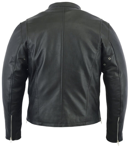RC Men’s Black Sporty Cruiser Jacket with Removable hood