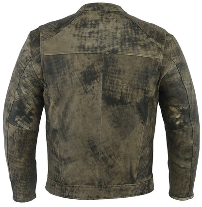 RC Men’s Antique Brown Motorcycle Cruiser Jacket