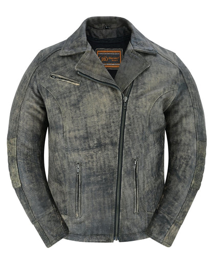 DS836 Women's Updated Stylish Antique Brown M/C Jacket