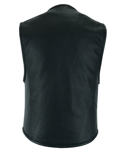 DS Men's Updated Perforated SWAT Team Style Vest - Black
