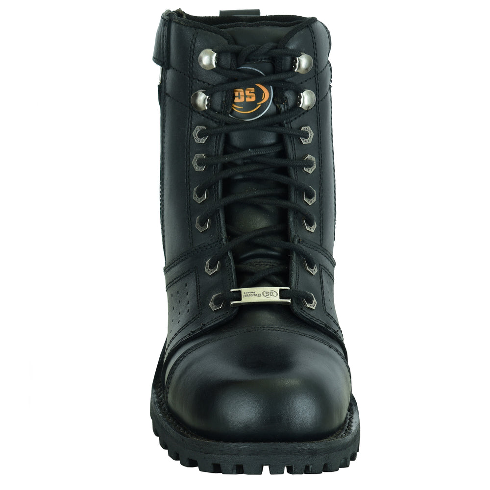DS Men's 6'' Side Zipper Plain Toe Boot W/Perforation