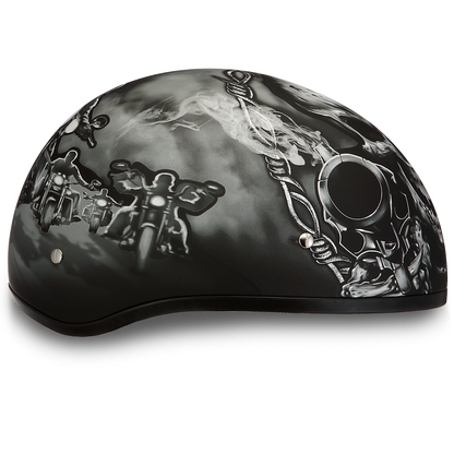 D6-G D.O.T. DAYTONA SKULL CAP - W/ GUNS