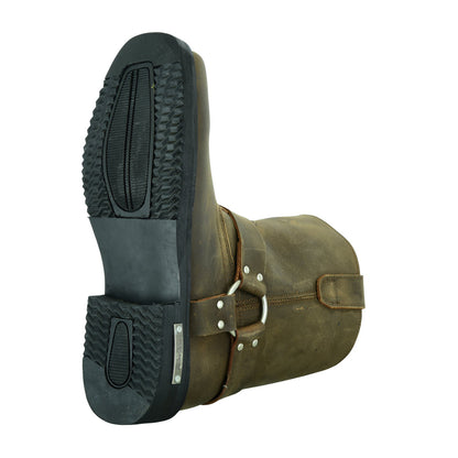DS Men's Side Zipper Waterproof Boots- Brown
