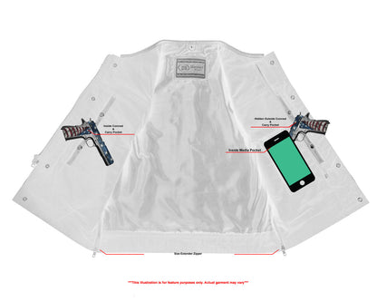 DS Eclipse Black Motorcycle Vest - Hidden Smart Access Pockets & Durable Lining