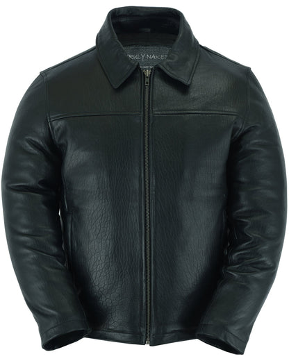 DS Men's Black Drum Dyed New Zealand Lambskin Jacket