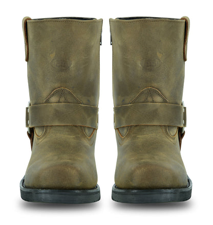 DS Men's Side Zipper Waterproof Boots- Brown