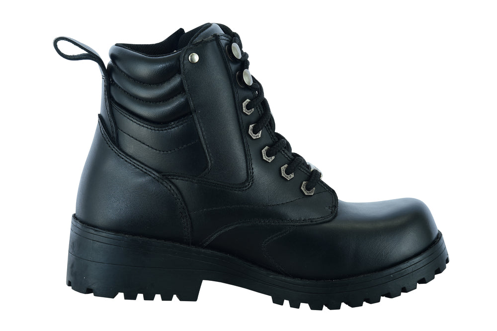 DS Women's Side Zipper Plain Toe Boots